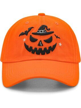 Unisax Orange Adjustable Spooky Season Waldeal Halloween Pumpkin Face Hats